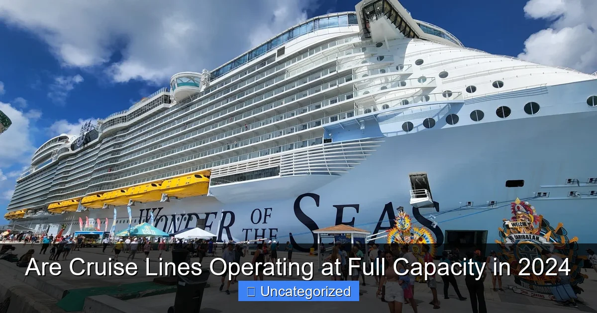Are Cruise Lines Operating at Full Capacity in 2024