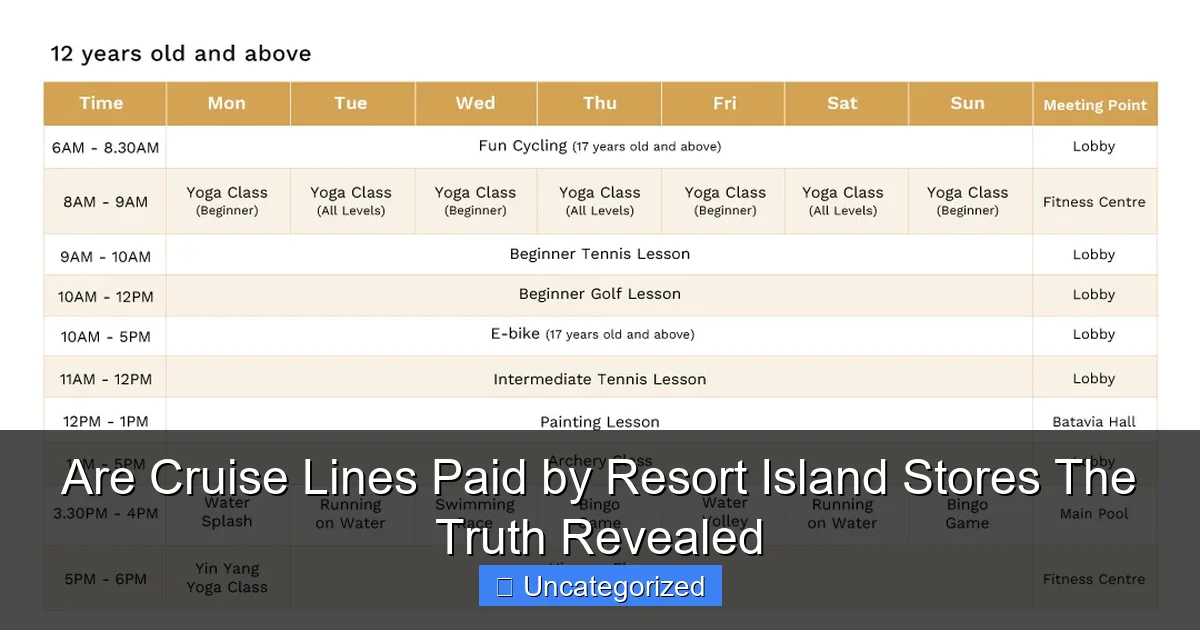 Are Cruise Lines Paid by Resort Island Stores The Truth Revealed