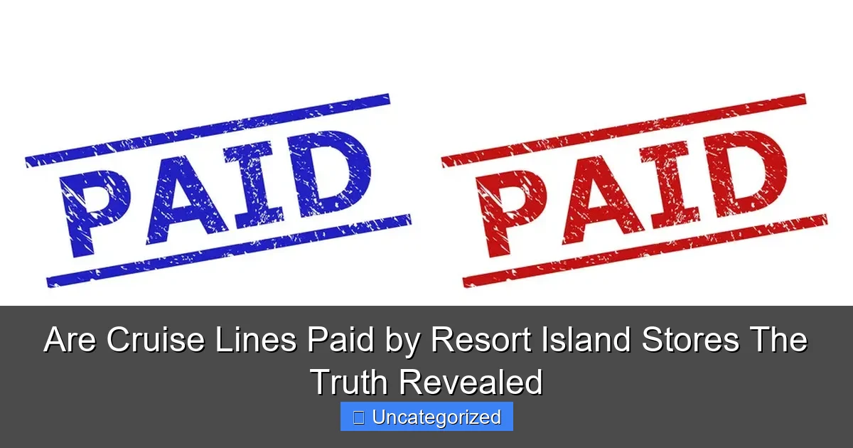 Are Cruise Lines Paid by Resort Island Stores The Truth Revealed
