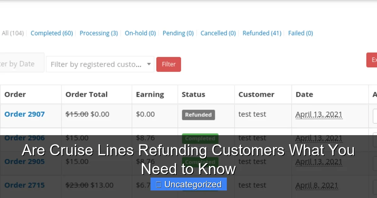 Are Cruise Lines Refunding Customers What You Need to Know
