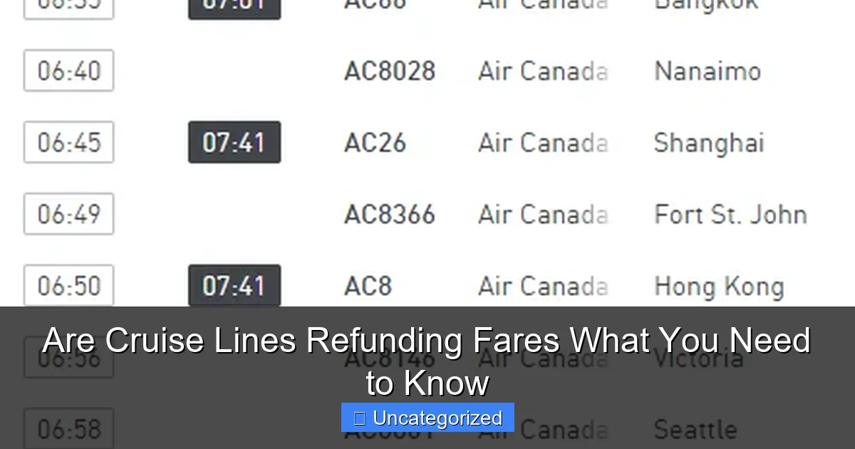 Are Cruise Lines Refunding Fares What You Need to Know