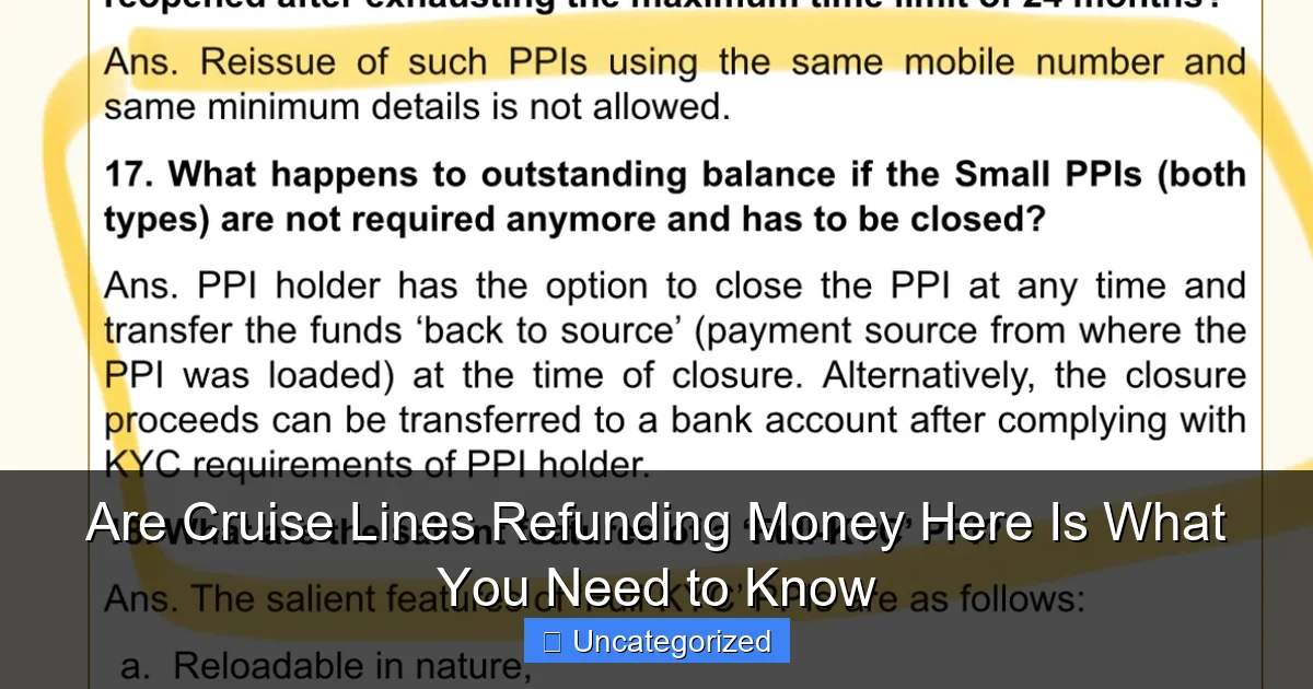 Are Cruise Lines Refunding Money Here Is What You Need to Know