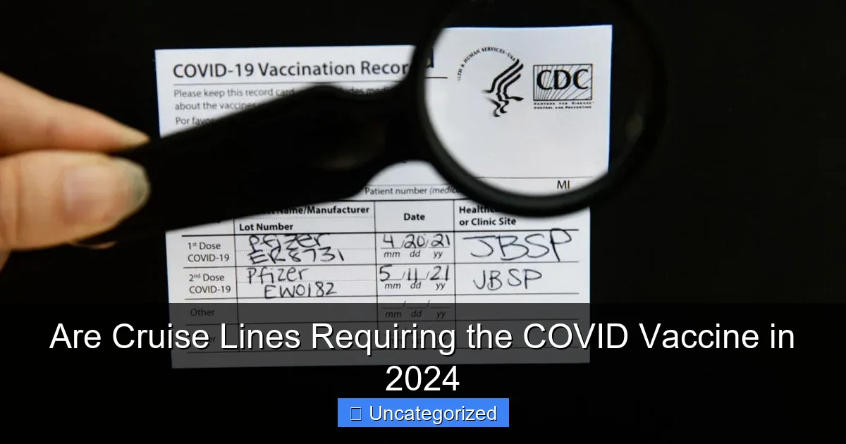 Are Cruise Lines Requiring the COVID Vaccine in 2024