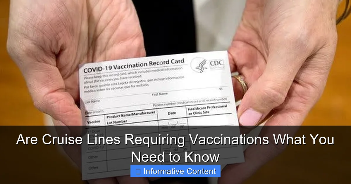 Are Cruise Lines Requiring Vaccinations What You Need to Know