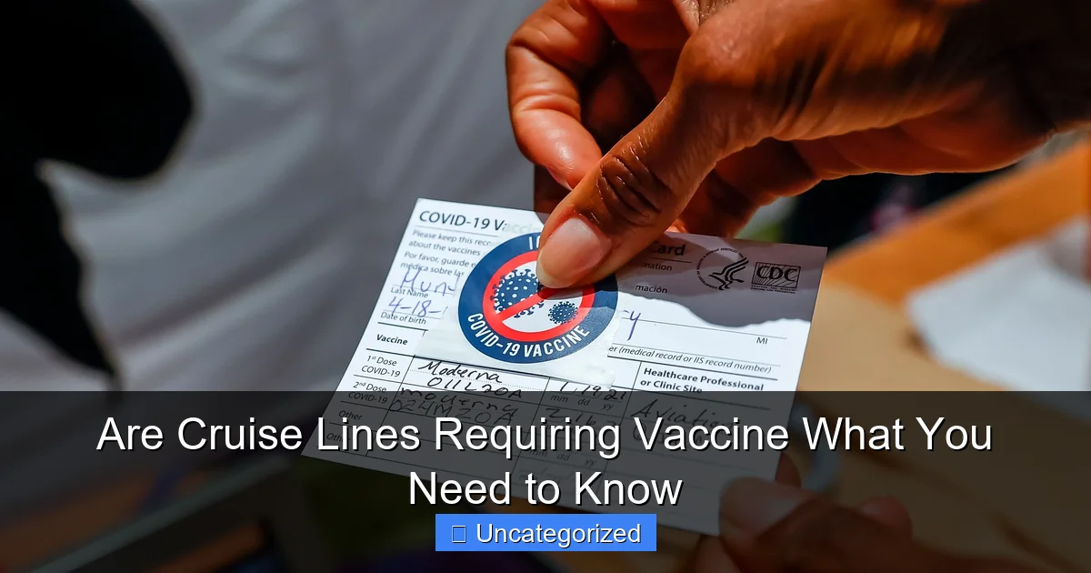 Are Cruise Lines Requiring Vaccine What You Need to Know