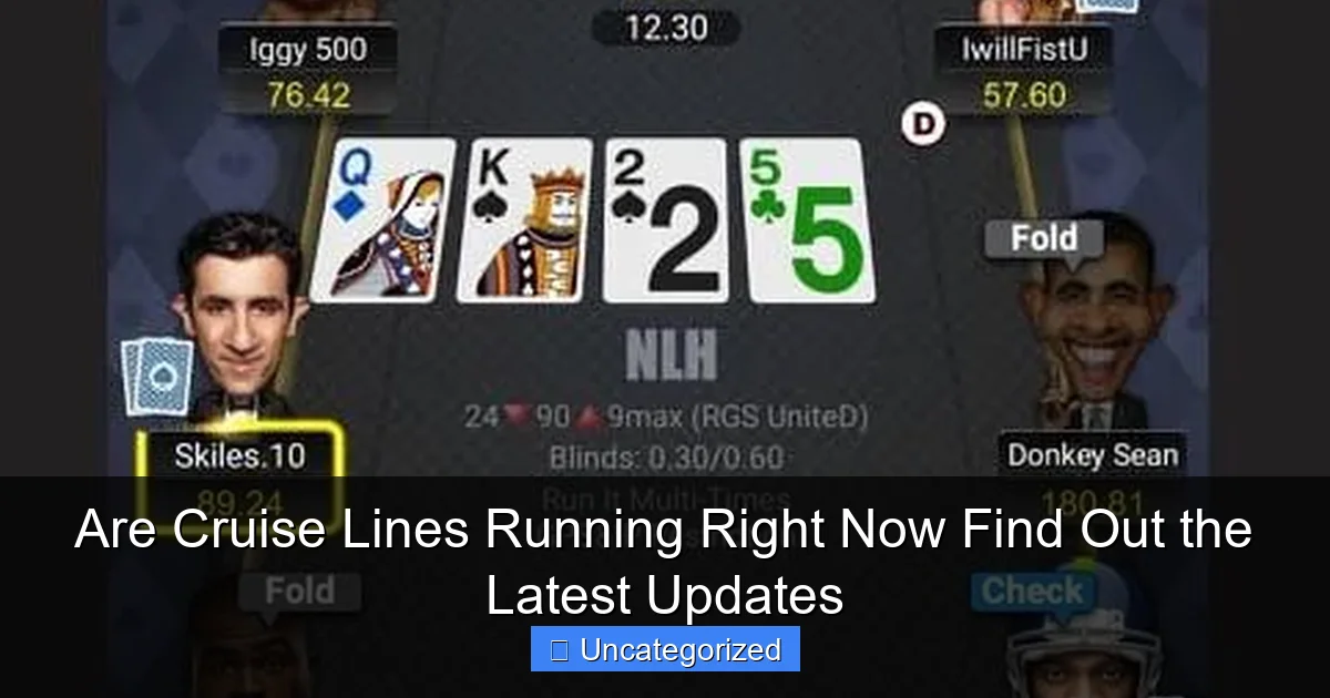 Are Cruise Lines Running Right Now Find Out the Latest Updates