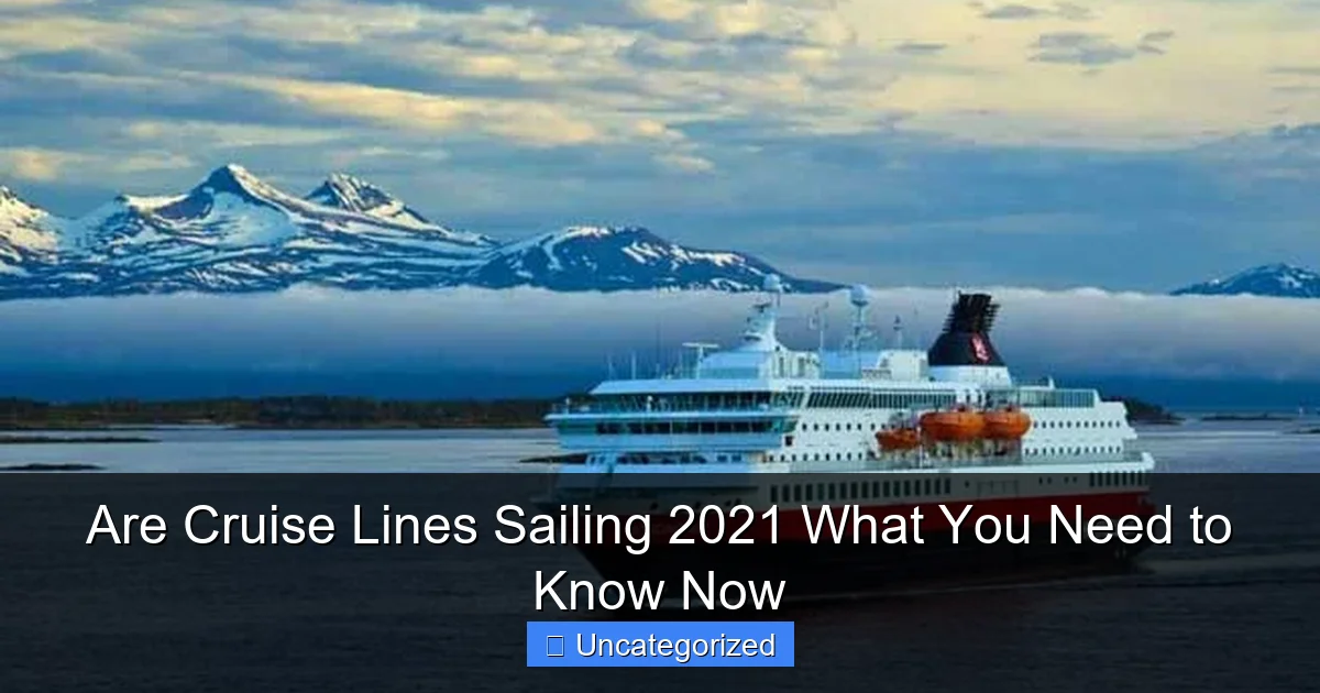 Are Cruise Lines Sailing 2021 What You Need to Know Now