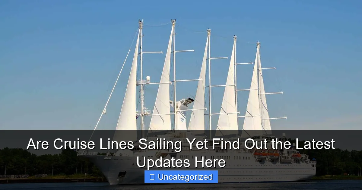 Are Cruise Lines Sailing Yet Find Out the Latest Updates Here