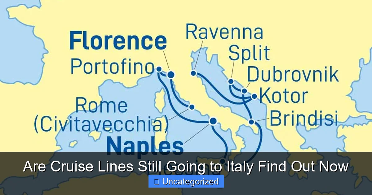 Are Cruise Lines Still Going to Italy Find Out Now