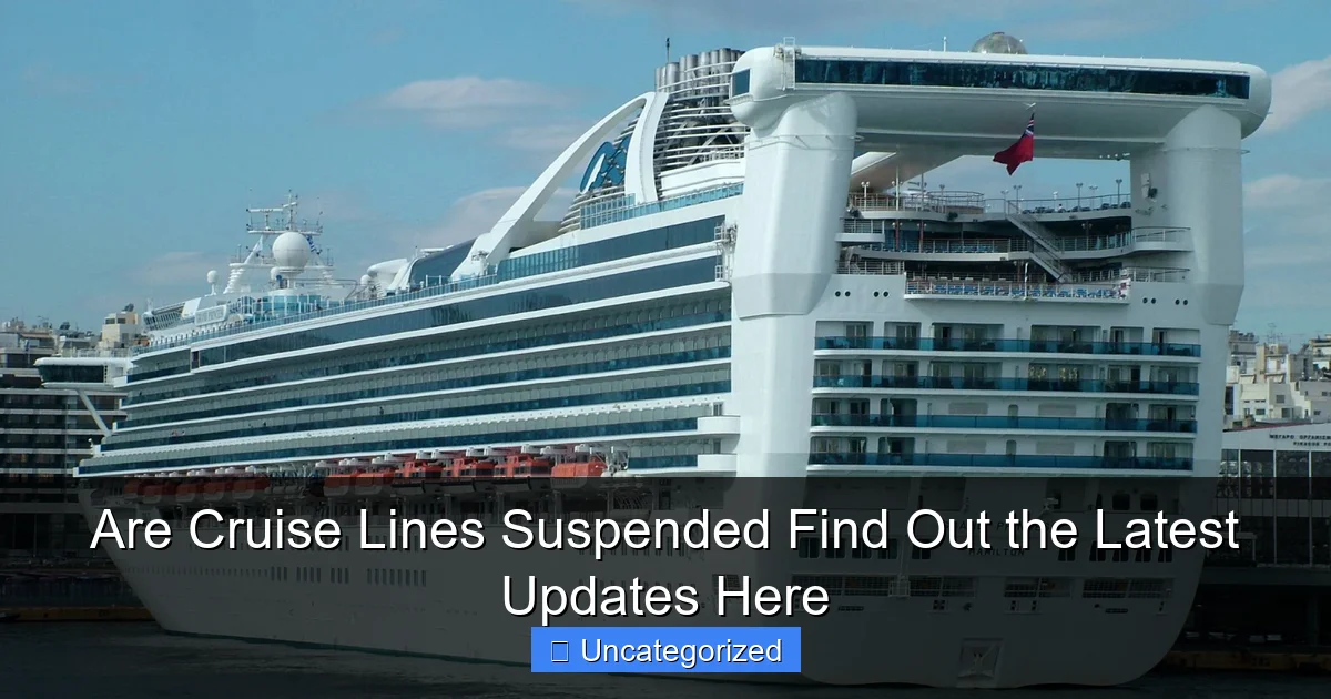 Are Cruise Lines Suspended Find Out the Latest Updates Here