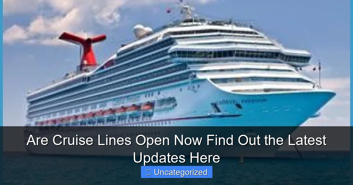 Are Cruise Lines Open Now Find Out the Latest Updates Here
