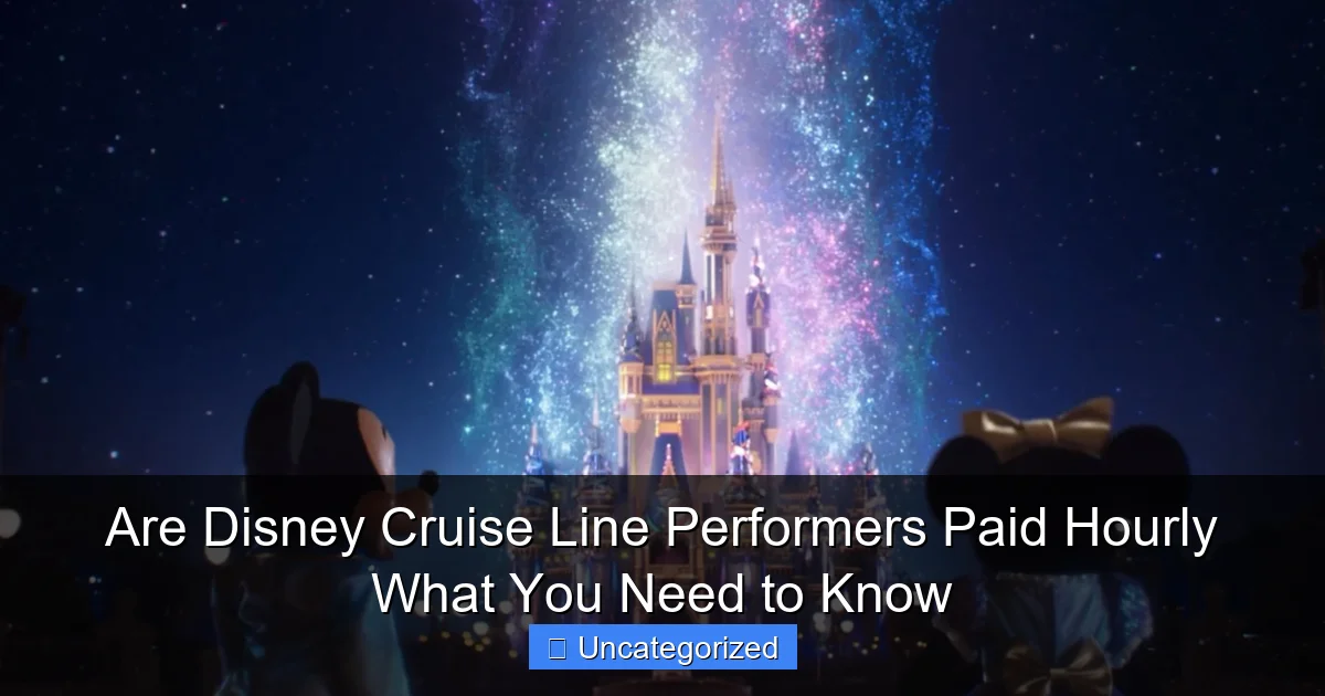Are Disney Cruise Line Performers Paid Hourly What You Need to Know