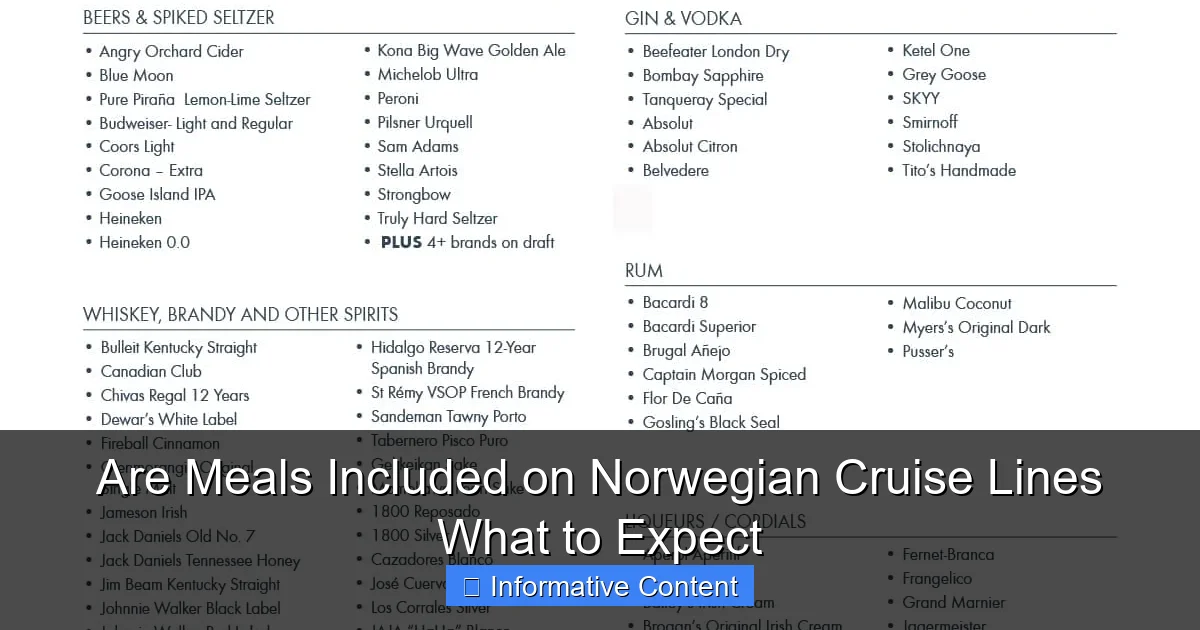 Are Meals Included on Norwegian Cruise Lines What to Expect