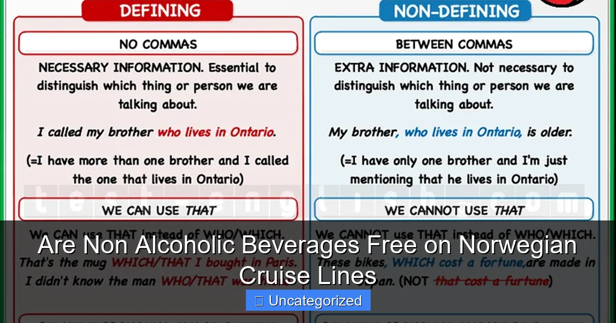 Are Non Alcoholic Beverages Free on Norwegian Cruise Lines