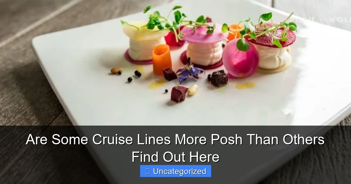 Are Some Cruise Lines More Posh Than Others Find Out Here