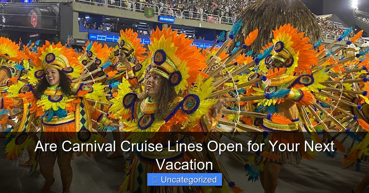 Are Carnival Cruise Lines Open for Your Next Vacation