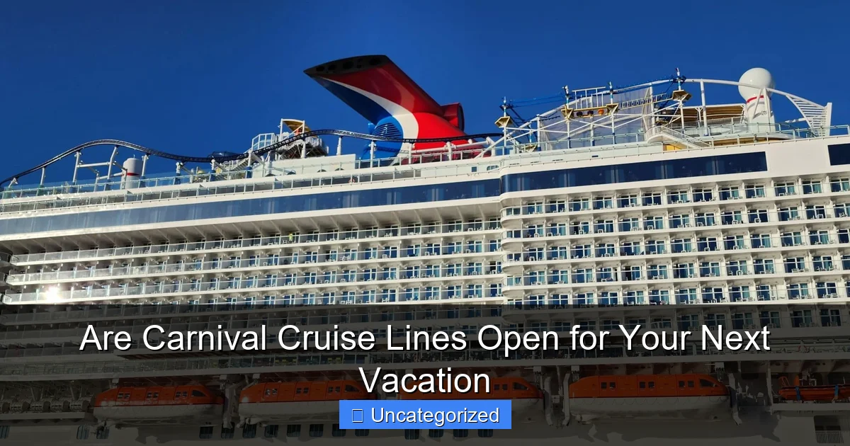 Are Carnival Cruise Lines Open for Your Next Vacation