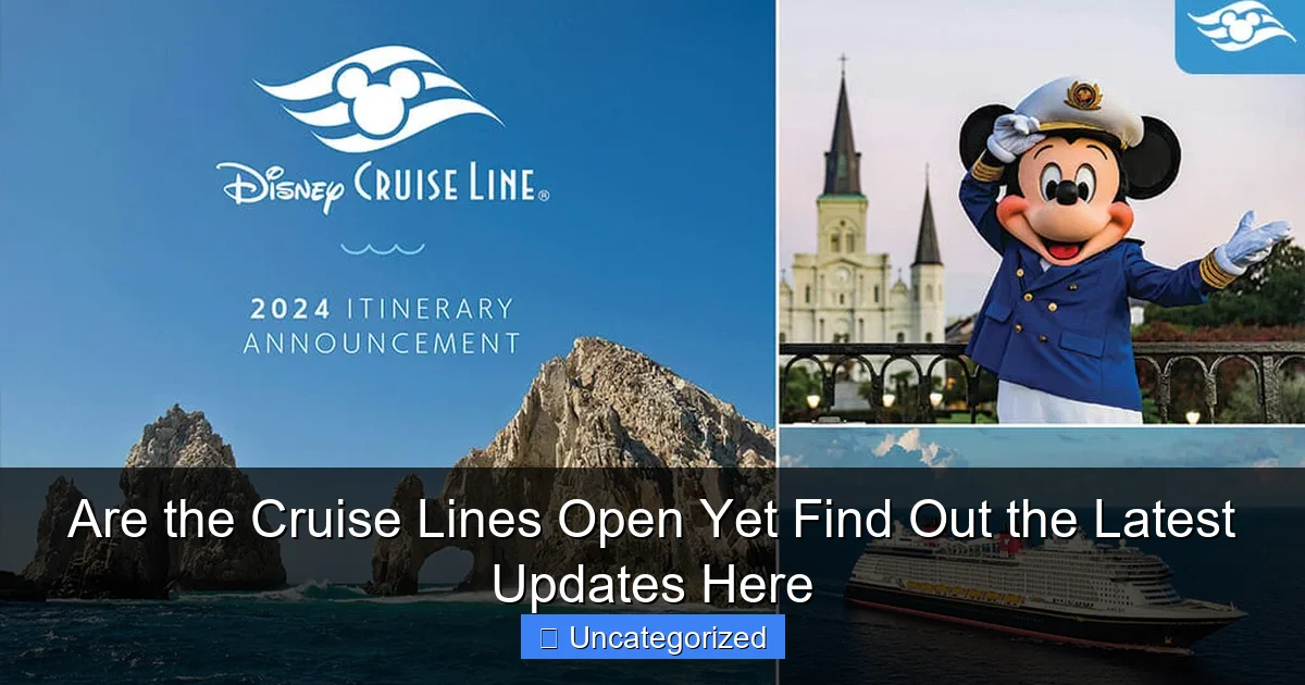 Are the Cruise Lines Open Yet Find Out the Latest Updates Here