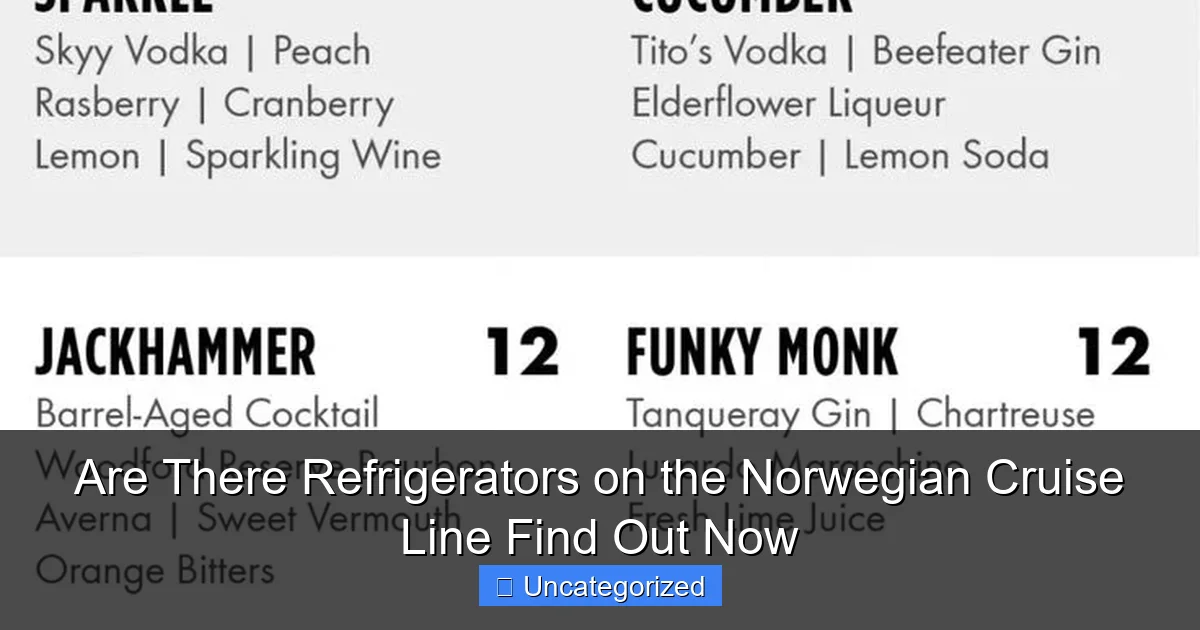 Are There Refrigerators on the Norwegian Cruise Line Find Out Now