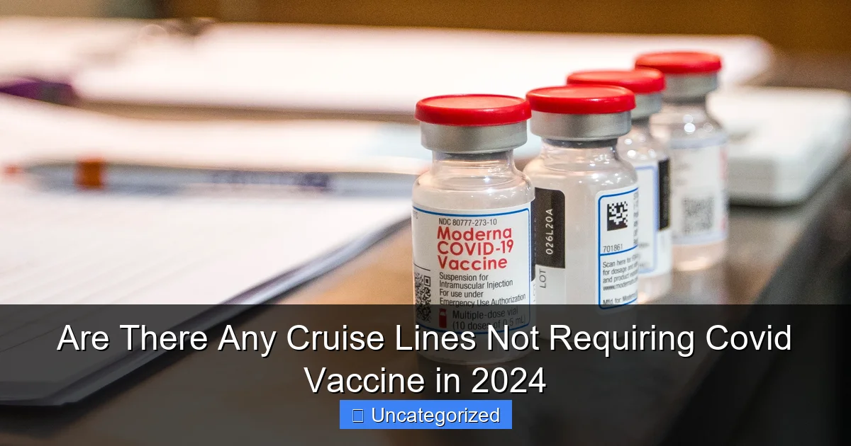 Are There Any Cruise Lines Not Requiring Covid Vaccine in 2024