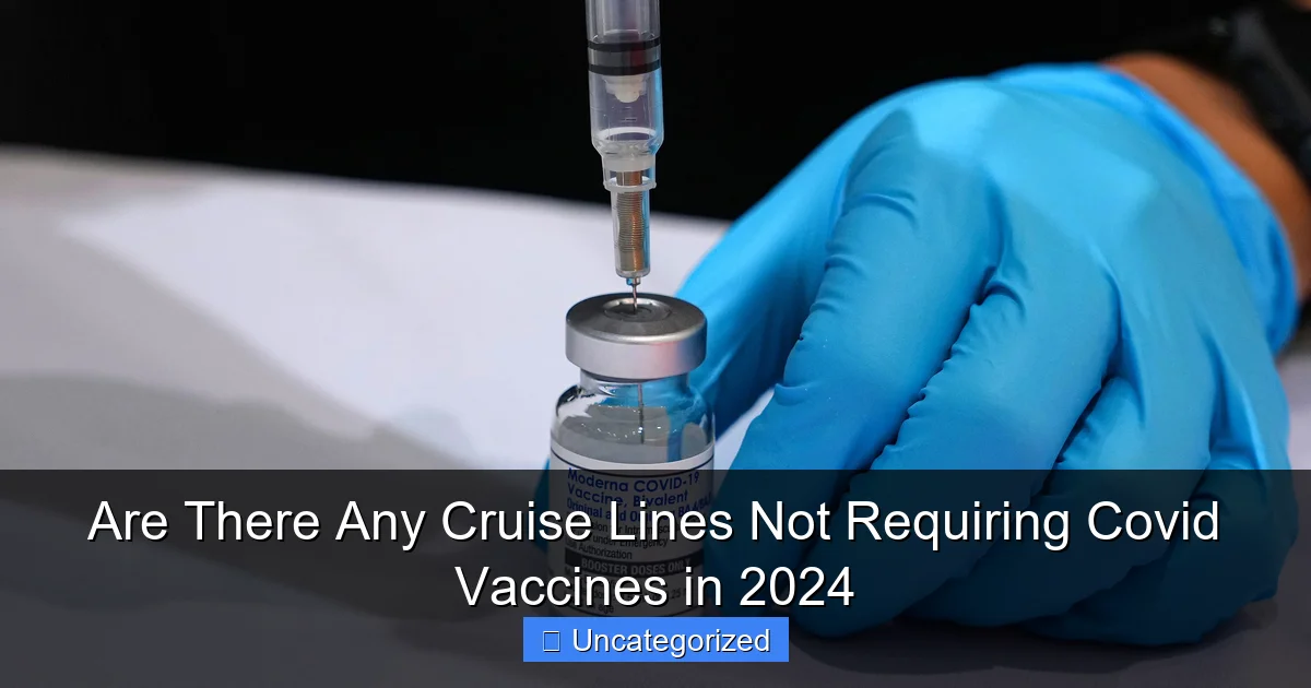 Are There Any Cruise Lines Not Requiring Covid Vaccines in 2024