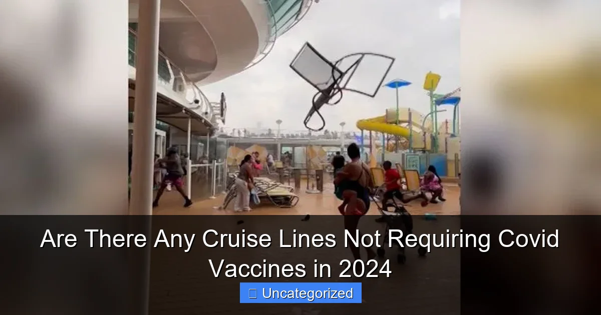 Are There Any Cruise Lines Not Requiring Covid Vaccines in 2024