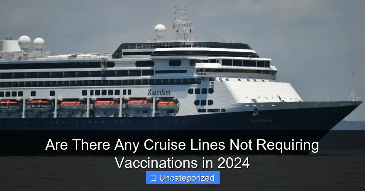 Are There Any Cruise Lines Not Requiring Vaccinations in 2024