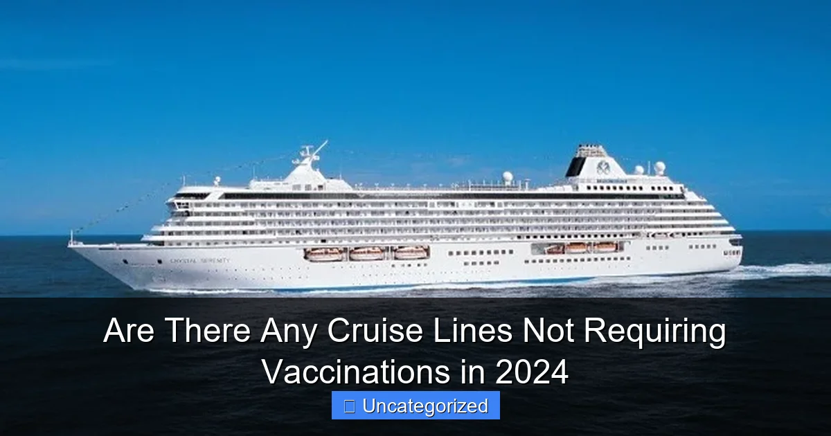 Are There Any Cruise Lines Not Requiring Vaccinations in 2024