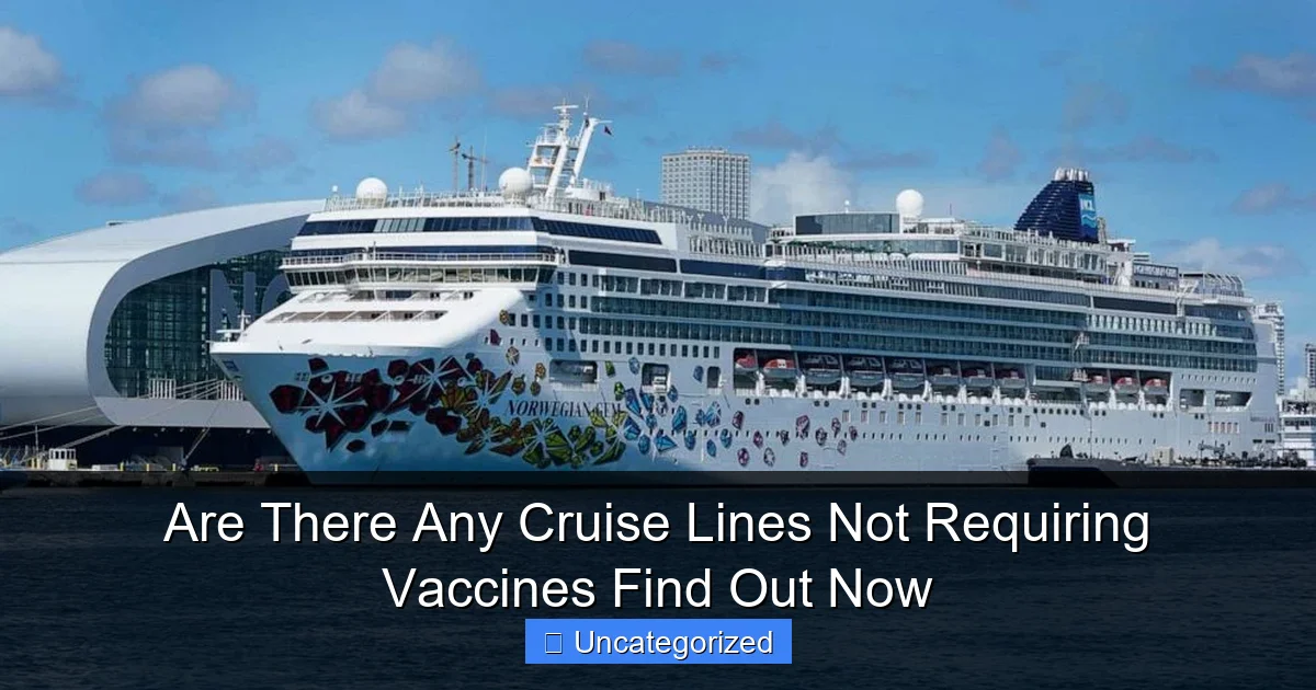 Are There Any Cruise Lines Not Requiring Vaccines Find Out Now