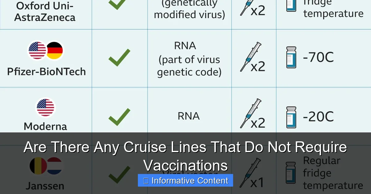 Are There Any Cruise Lines That Do Not Require Vaccinations