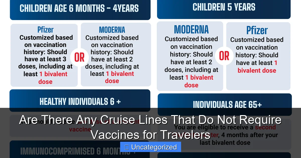 Are There Any Cruise Lines That Do Not Require Vaccines for Travelers