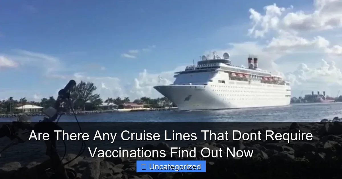Are There Any Cruise Lines That Dont Require Vaccinations Find Out Now