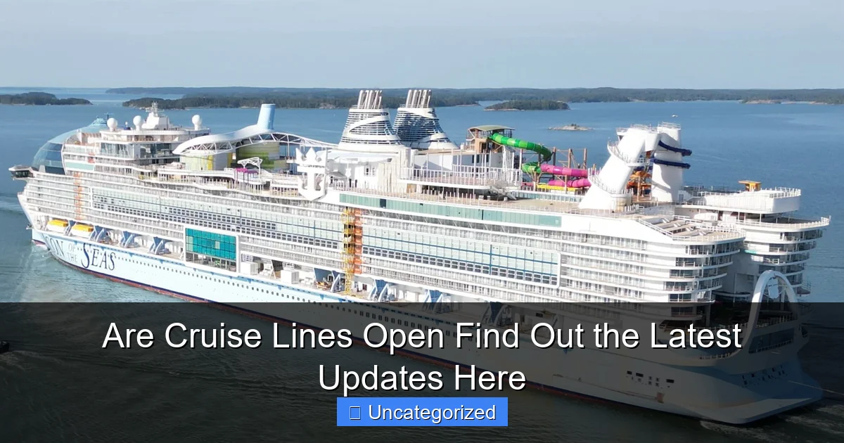 Are Cruise Lines Open Find Out the Latest Updates Here