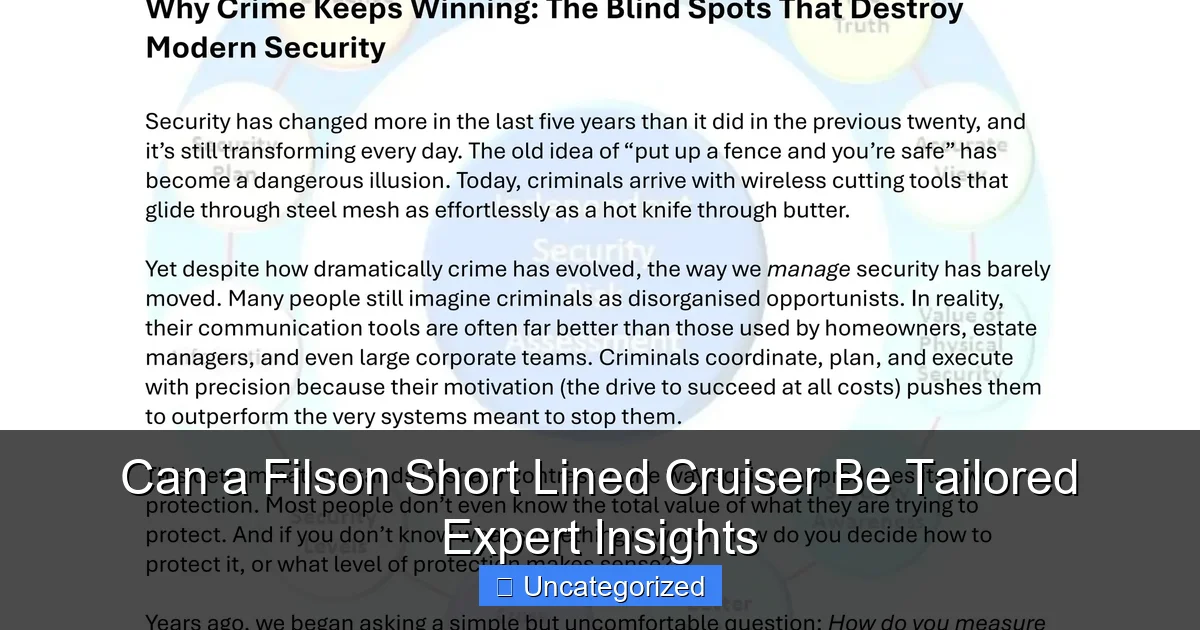 Can a Filson Short Lined Cruiser Be Tailored Expert Insights