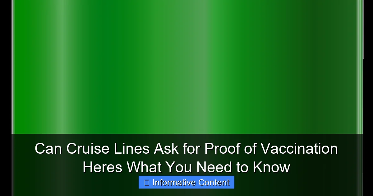 Can Cruise Lines Ask for Proof of Vaccination Heres What You Need to Know