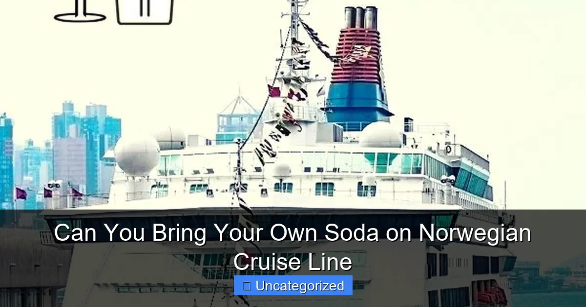 Can You Bring Your Own Soda on Norwegian Cruise Line