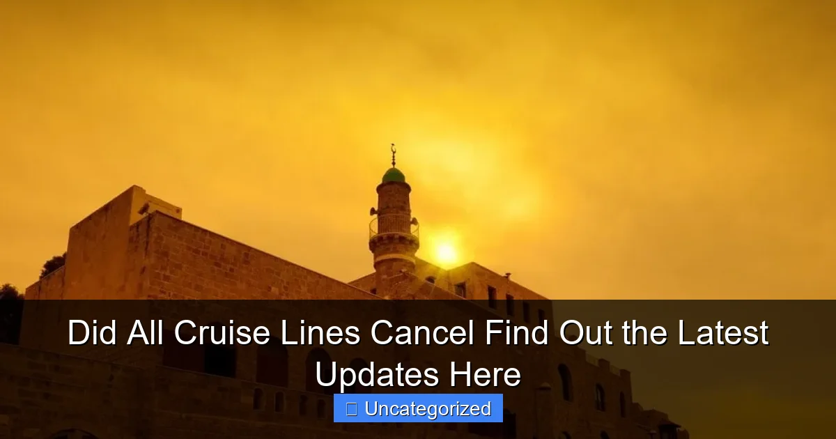 Did All Cruise Lines Cancel Find Out the Latest Updates Here