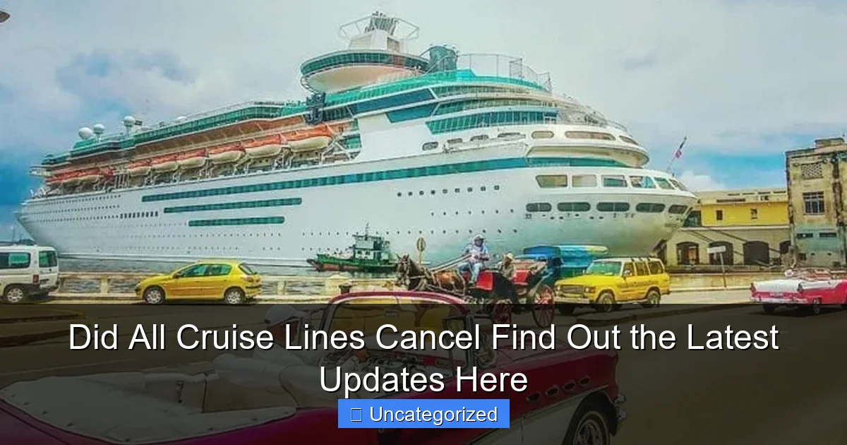 Did All Cruise Lines Cancel Find Out the Latest Updates Here