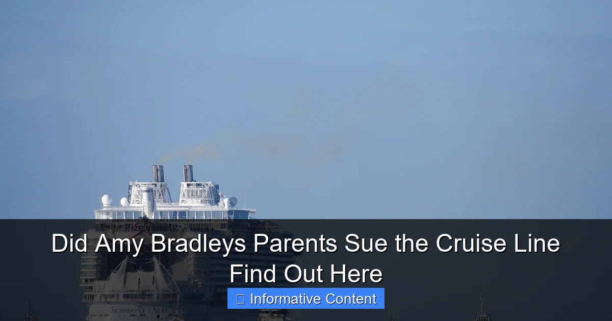 Did Amy Bradleys Parents Sue the Cruise Line Find Out Here