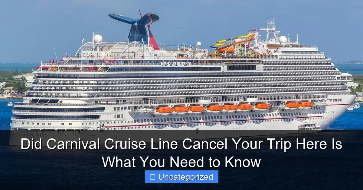 Did Carnival Cruise Line Cancel Your Trip Here Is What You Need to Know