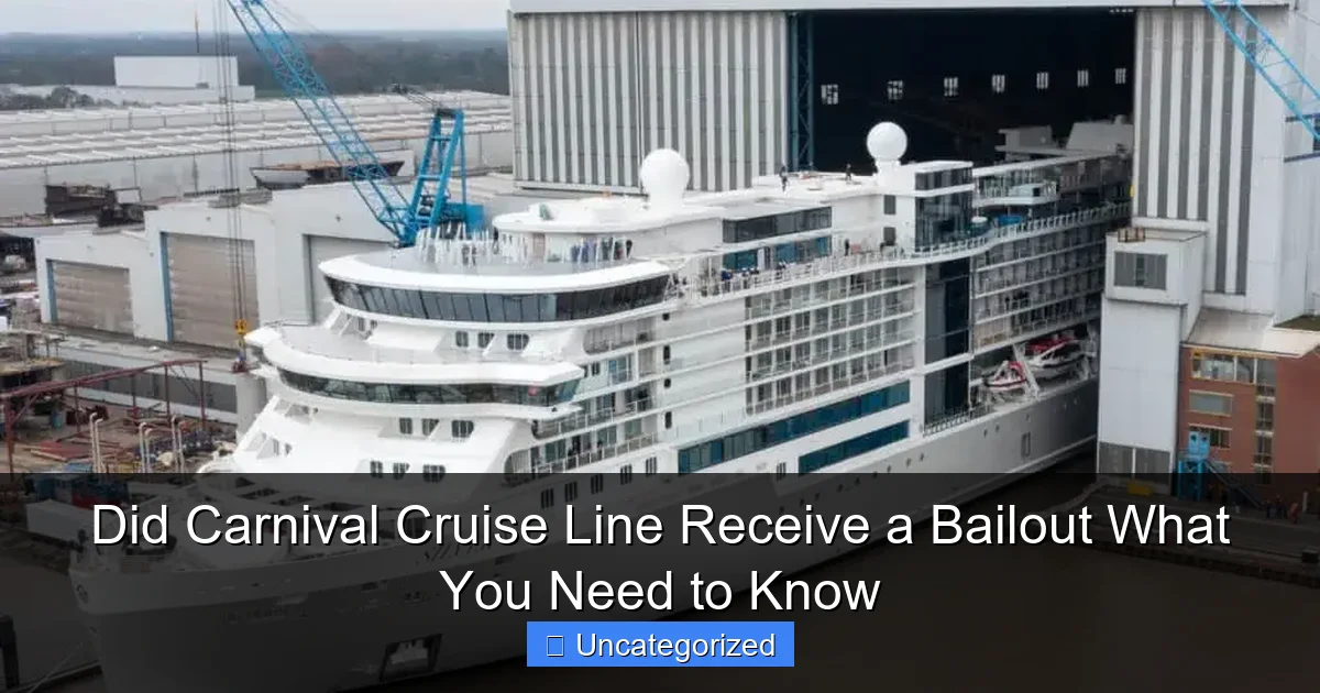 Did Carnival Cruise Line Receive a Bailout What You Need to Know