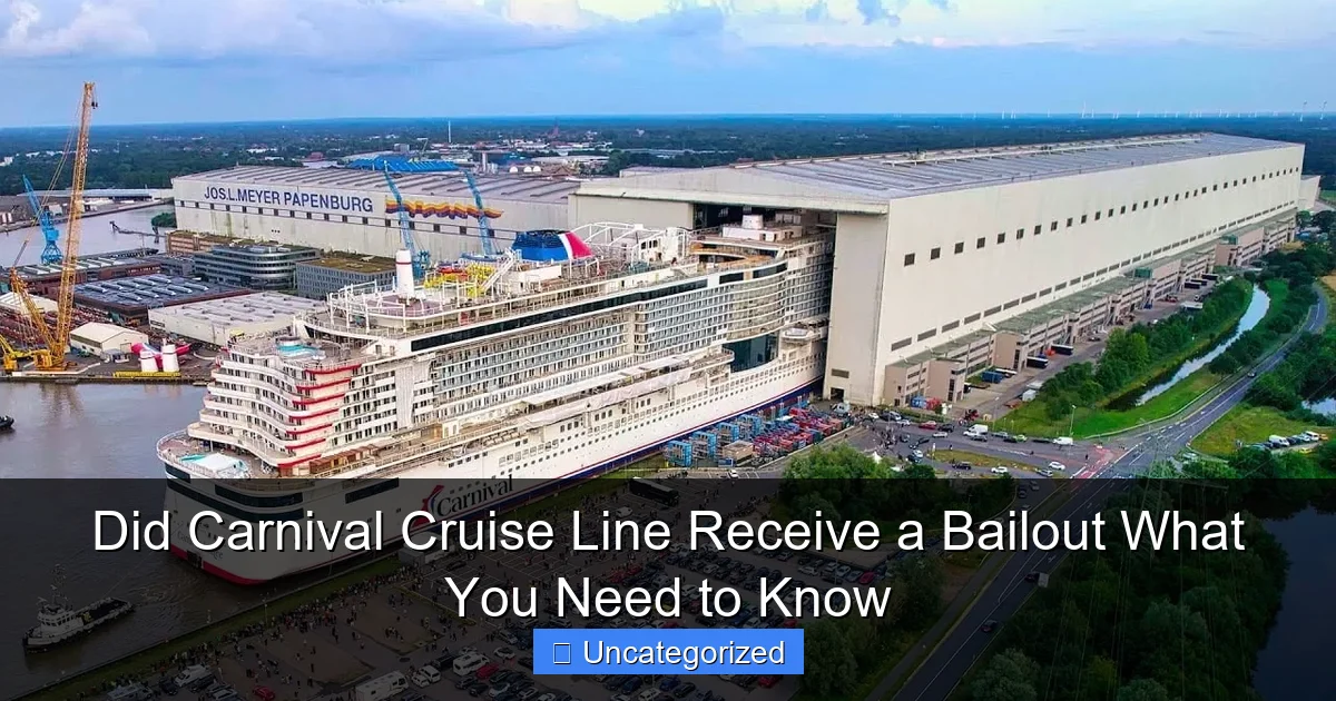 Did Carnival Cruise Line Receive a Bailout What You Need to Know