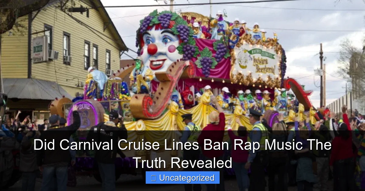 Did Carnival Cruise Lines Ban Rap Music The Truth Revealed