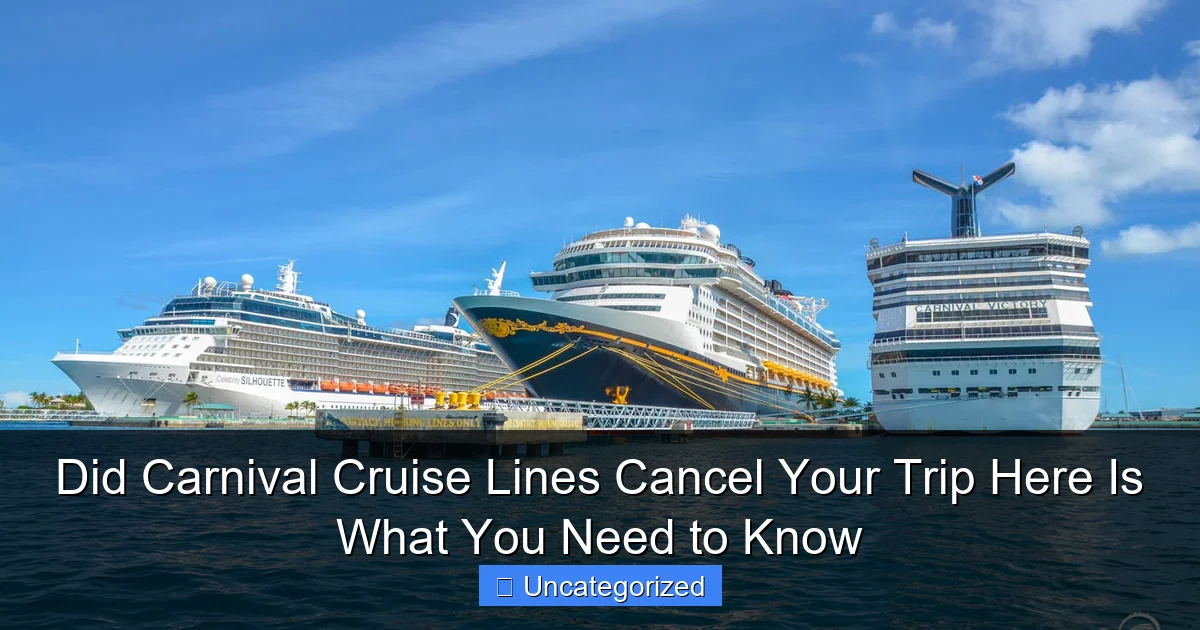 Did Carnival Cruise Lines Cancel Your Trip Here Is What You Need to Know