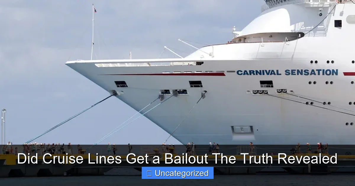 Did Cruise Lines Get a Bailout The Truth Revealed