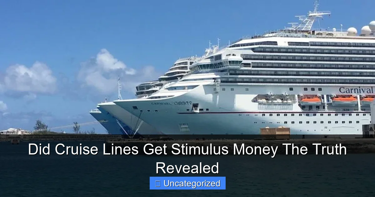 Did Cruise Lines Get Stimulus Money The Truth Revealed