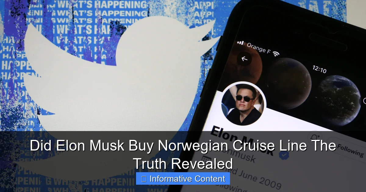 Did Elon Musk Buy Norwegian Cruise Line The Truth Revealed