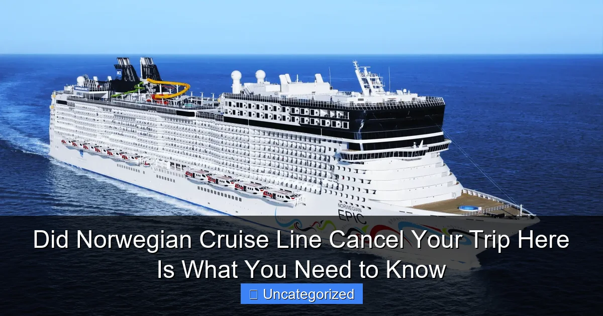 Did Norwegian Cruise Line Cancel Your Trip Here Is What You Need to Know