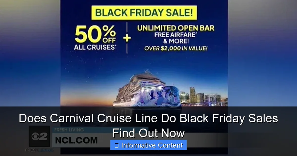 Does Carnival Cruise Line Do Black Friday Sales Find Out Now
