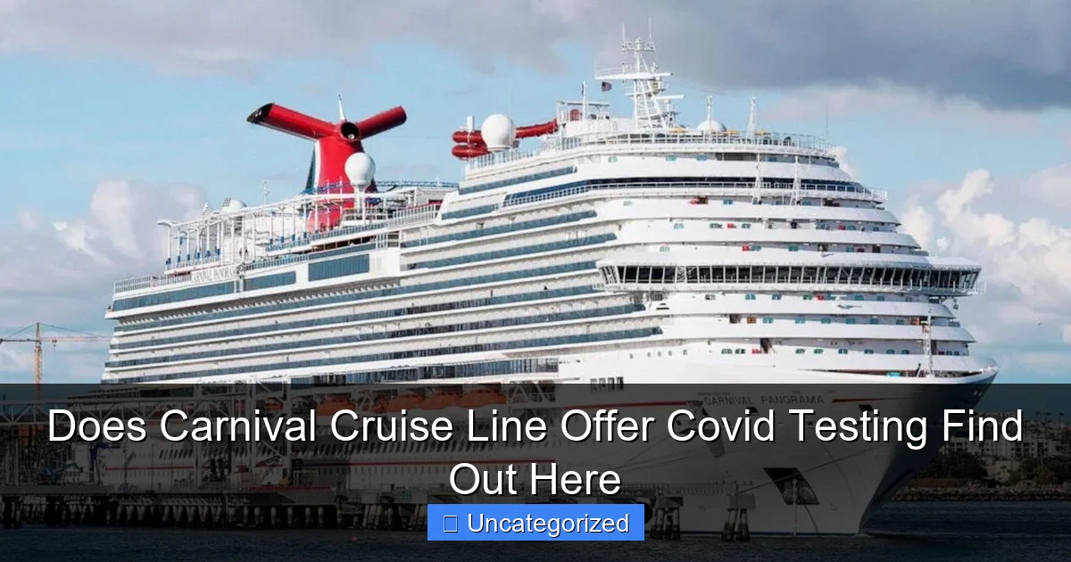 Does Carnival Cruise Line Offer Covid Testing Find Out Here